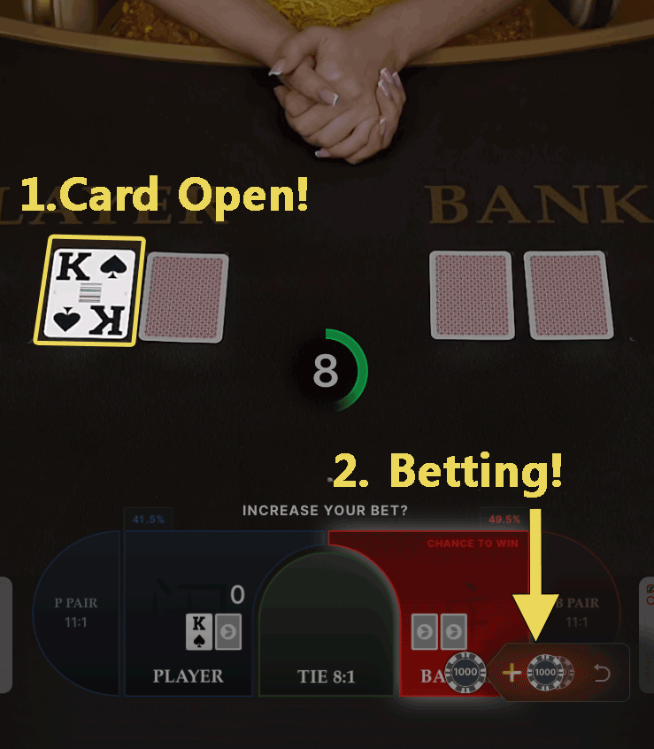 Betting after opening a card? Peek (Peek) Baccarat utilizing [ Baccarat Betting Strategy ].