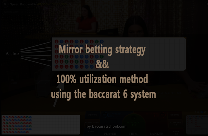 กลยุทธ์การเดิมพันแบบ Mirror และวิธีการใช้งาน 100% โดยใช้ระบบบาคาร่าหกเกม